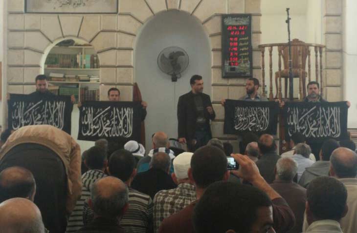 شباب حزب التحرير في حوسان يوجهون رسالة استنكار لهمجية السلطة بعد صلاة الجمعة